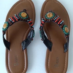 Bass beaded sandals